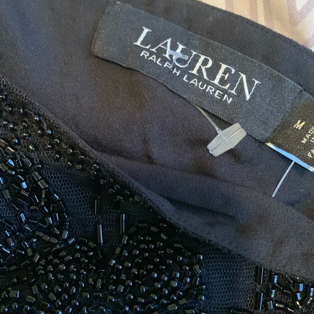 Lauren Ralph Lauren sequins black top Size M - Picture 4 of 10